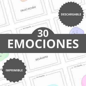 Pictogramas de emociones/sentimientos, comunicación, tarjetas en español, para niños y adultos