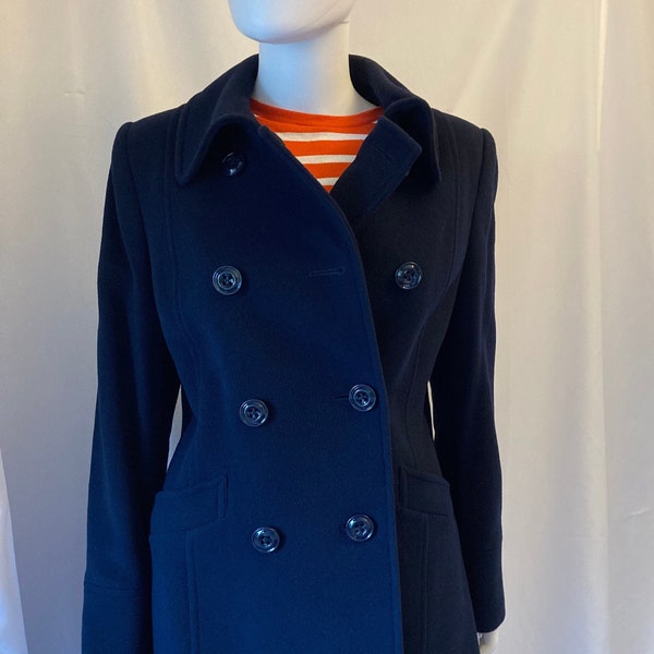 vintage Windsmoor 1980s veste caban en laine bleu marine bleu marine taille 10