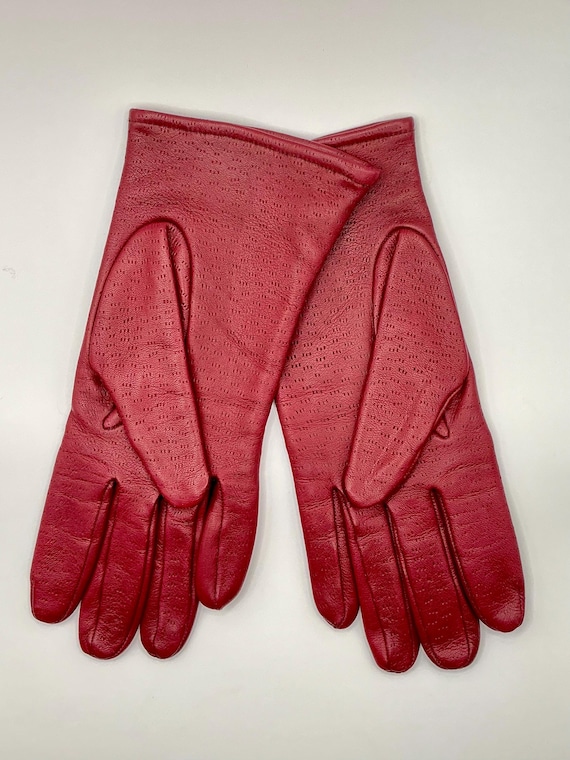 Vintage English Leather Gloves by Burfield’s | Burgundy | Unworn | Made in England