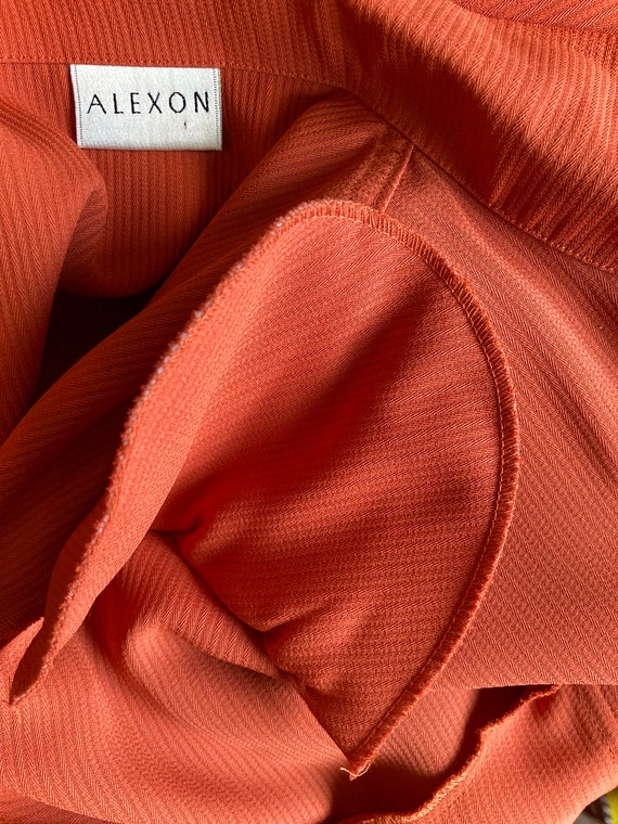 80s Alexon British Heritage brand orange blouse s… - image 10