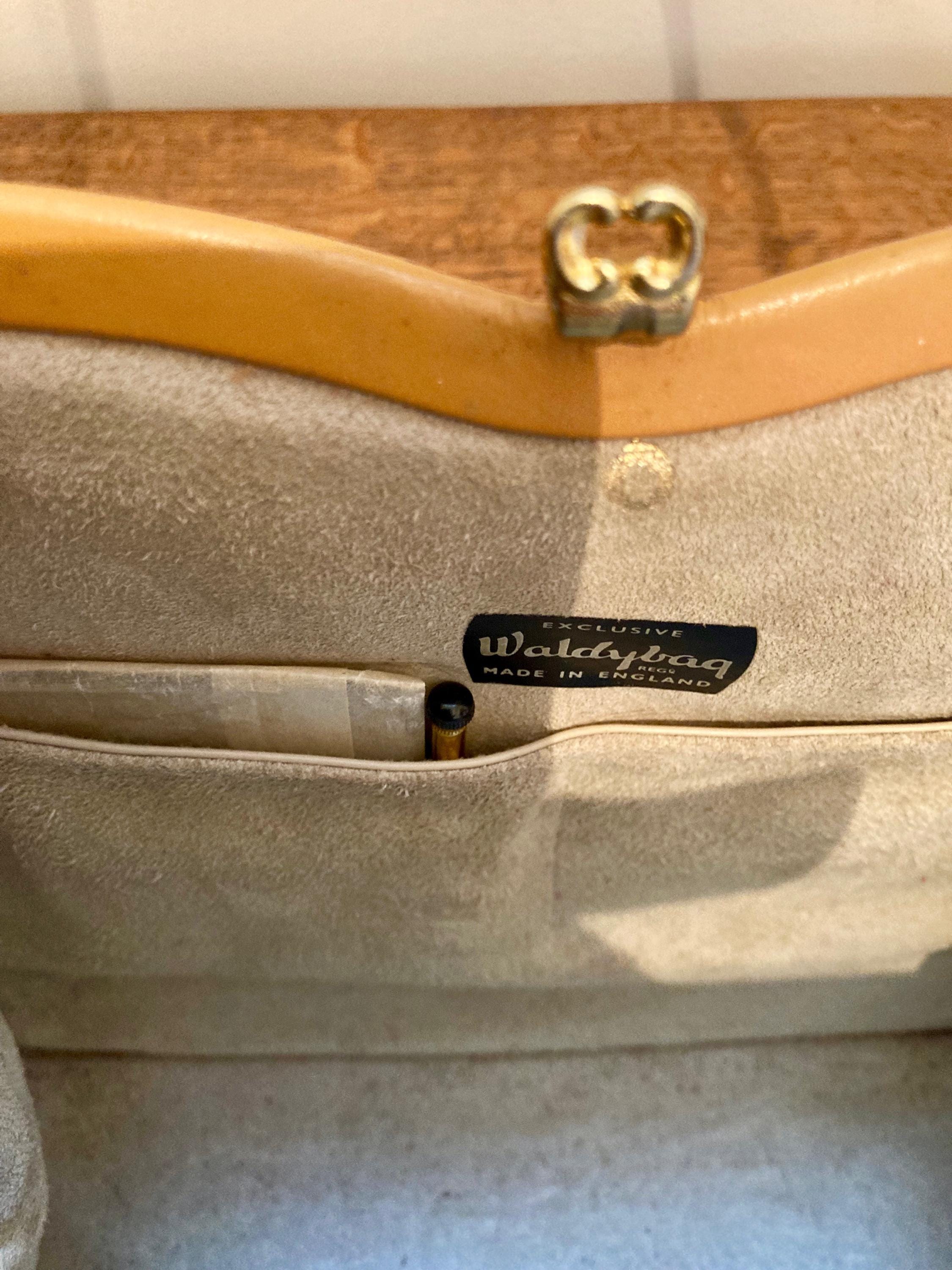 ヴィンテージタントップハンドルWaldybagハンドバッグハンドバッグ 