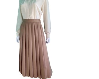 Vintage British Heritage klassischer Wollrock Faltenrock Viyella