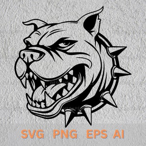 Bulldog SVG Bulldog Stencil Bulldogs Svg Bulldog Mascot Svg & Png Dog Face Svg Bulldog Clipart Bulldog face Cricut Dog SVG Bulldog collar