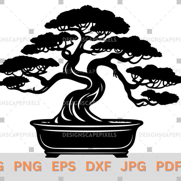 SVG Japanese Bonsai Vector Bundle | PNG EPS dxf ai pdf jpg - Japanese Bonsai Design | Bonsai svg Bonsai clipart Plant svg Bonsai Tree