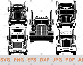 SVG Front Semi Truck Transport Truck svg Truck shirt svg Truck Cut file Truck png Big Truck Svg Big Truck Clipart Truck PNG Truck Clipart