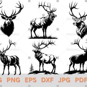 SVG Elk Silhouette Elk vector file Elk Head Vector Elk Head png Elk Bundle SVG Bull Elk SVG Bull Elk Silhouette Elk Head Png Elk Head Vector
