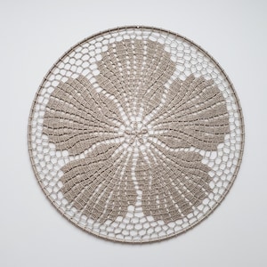 Crochet Mandala Pattern PDF, Hibiscus Mandala, 60cm 24in Wall Hanging, Diagram Only, English Only