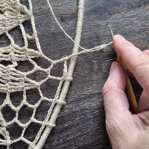 Crochet Mandala Pattern PDF Diagram + Videos, Leafy Vine, 60cm 24in Wall Hanging, English image 5