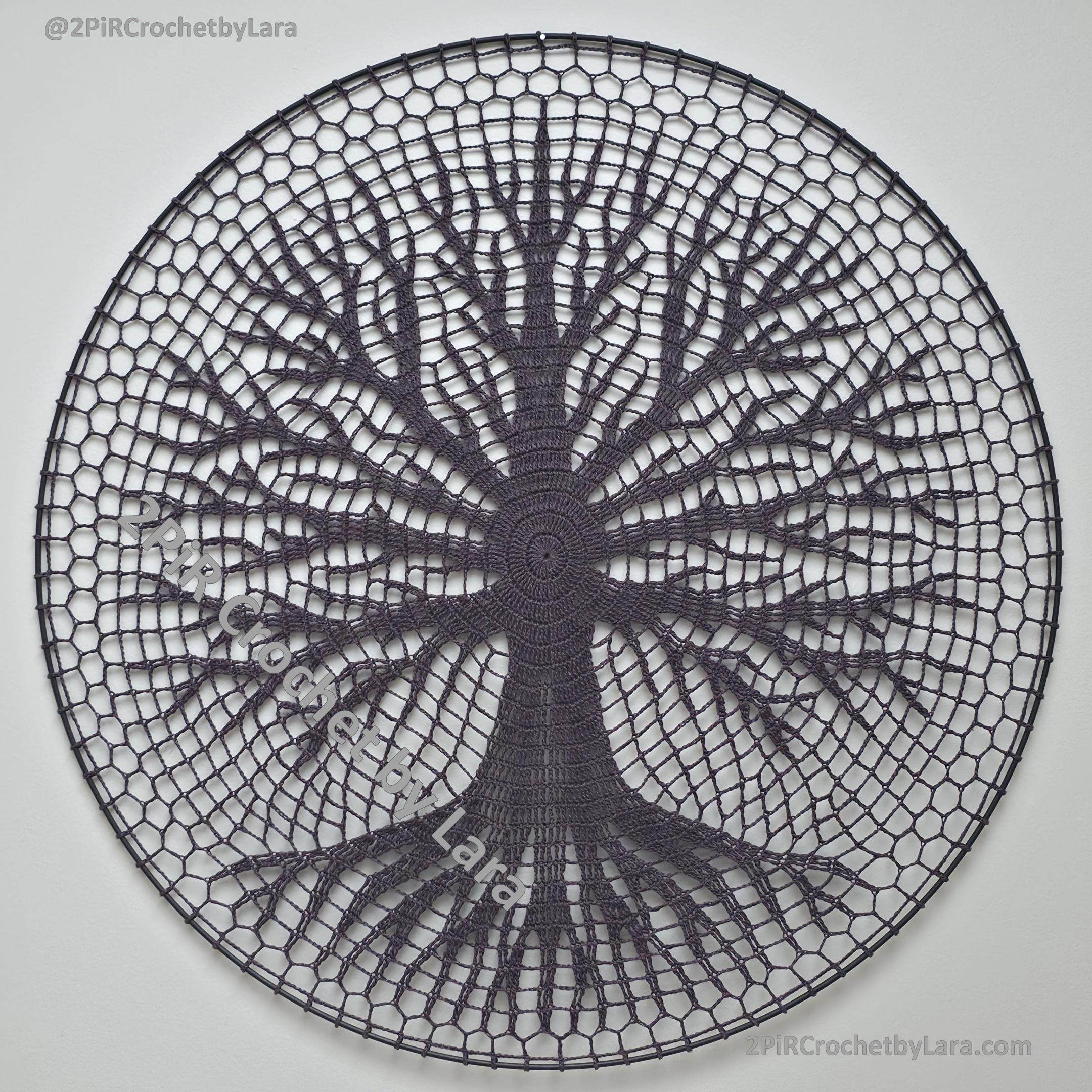 Crochet Mandala Pattern PDF, Tree of Life Mandala Set, 70cm 28in Wall ...