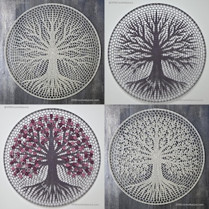 Tree of Life Mandala Set, Crochet Patterns PDF, 70 cm, English Only, Diagram Only