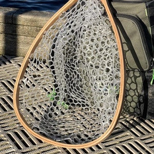 Handcrafted Mahogany & Cherry Wood Fishing Net Custom Landing Net Fishing gift