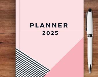 2025 Hardcover Planner: 8.5x11, Weekly & Monthly, Habit Tracker