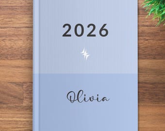 Personalized 2026 Planner: Weekly Monthly Organizer, Vertical Horizontal, Hardcover Softcover, A5 7x10 8.5x11