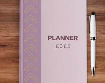 2025 Hardcover Planner: Monthly Habit Tracker, Personalized Weekly Planning (8.5” x 11”)