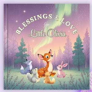 Baby Baptism Gift| Baby Christening Book| Custom Name Baby Book| Blessings and Love| Baby Girl Gift| Baby Boy Gift| Personalized Baby Book