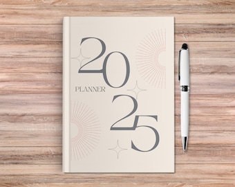 2025 Hardcover Planner: 8.5x11" Weekly & Monthly, Habit Tracker