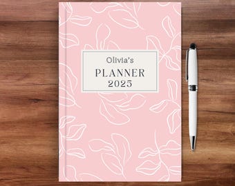 2025 Floral Hardcover Planner: Weekly, Monthly, Habit Tracker