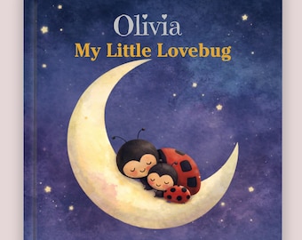 Personalized Bedtime Storybook, My Little Lovebug, Custom Name Children's Book, Baby Shower Gift, Toddler Book, Ladybug Nursery Gift