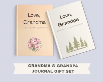 Gift for Grandma and Grandpa | Personalized Grandparent Memory Book | Mothers Day Gift | Grandma Memory Book | Memory Book Set