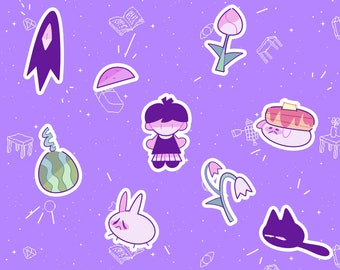 Omori Assorted Stickers || 9 Pack Holographic Stickers