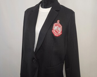 Delta Sigma Theta relaxed gebreide damesblazer. Geen verzendkosten