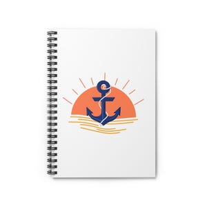Nautical Spiral Notebook - Perfect for Students, Journaling, or Summer Memories, Marine, Ocean Lover&#39;s Gift, Adventurer&#39;s Journal