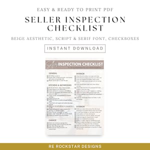 Seller Inspection Checklist - To Use In Preparation for a Home Inspection