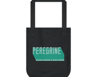 Peregrine }}} Organic Canvas Tote für Ihre Reise, zur Aufbewahrung Ihrer Sachen für die Lebensreise, für den Reisenden, den Entdecker, den Nomaden, den Wanderer