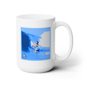 COOL STUFF/Surf/Surfer/15 oz Ceramic Mug/The Big Cup/Beach House/Surfs Up/Cup of Chill
