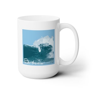 COOL STUFF/Surf/Surfer/15 oz Ceramic Mug/The Big Cup/Beach House/Surfs Up/Cup of Chill