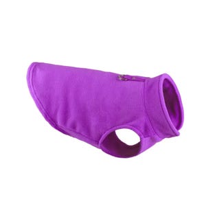 Ultra-Soft Cozy Winter Fleece Dog Jacket - Snug-fit & Fashionable for Small Dogs, Warm Comfortable Pet Clothing, Winter Fleece - Purple