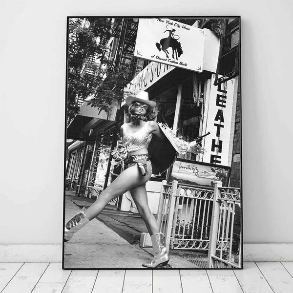 Cowgirl Stewart Boots NYC | Vintage Print | Photography Art | Black White Photo