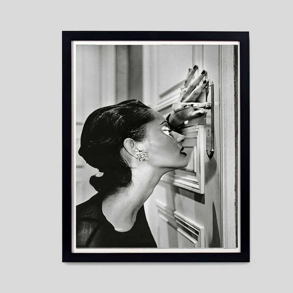 Affiche vintage de Helmut Newton, impression noir et blanc, téléchargement numérique