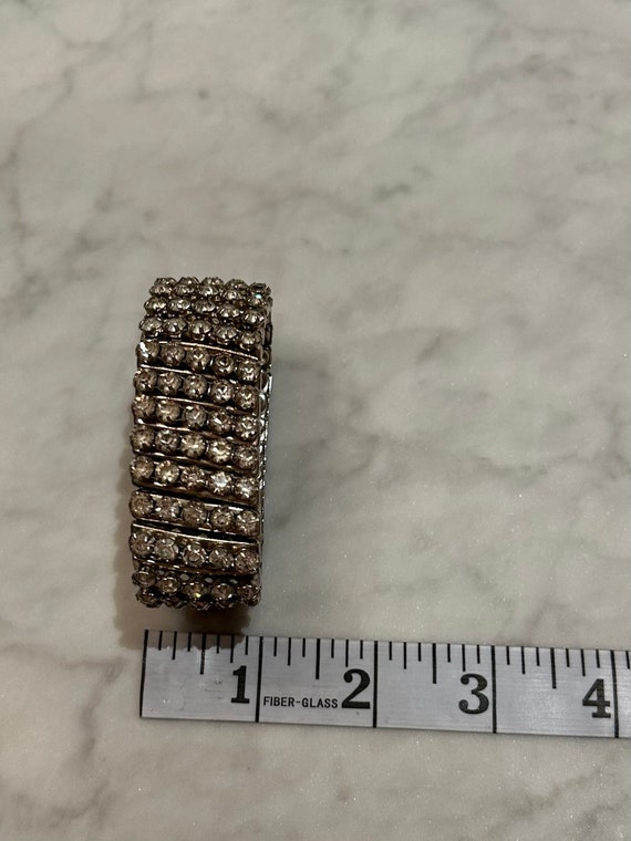 1950s Rhinestone Accordian Bracelet - image 4