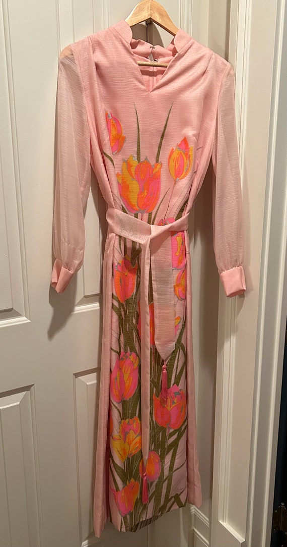 Rare Vintage 1960s Alfred Shaheen Maxi Dress