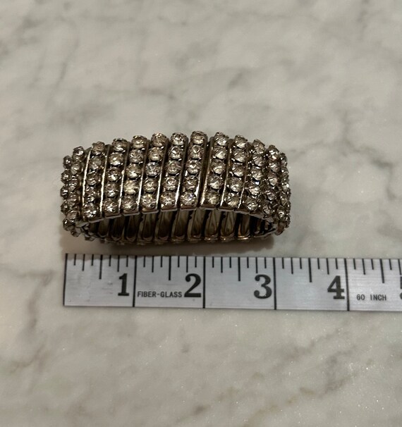 1950s Rhinestone Accordian Bracelet - image 3