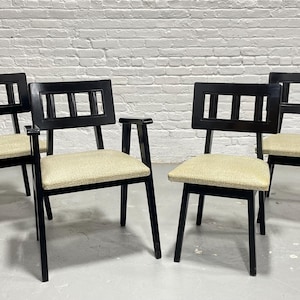 EBONIZED Mid Century Modern DINING CHAIRS, c. 1950&#39;s, Set/4