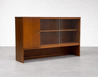 Mid Century MODERN Walnut DANISH BOOKCASE / Hutch, c. 1960's