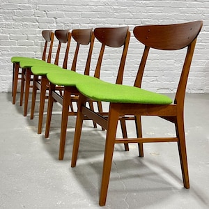 Vintage Set of 5 Mid Century Modern Danish Teak Dining Chairs by Farstrup Møbler, 1960s