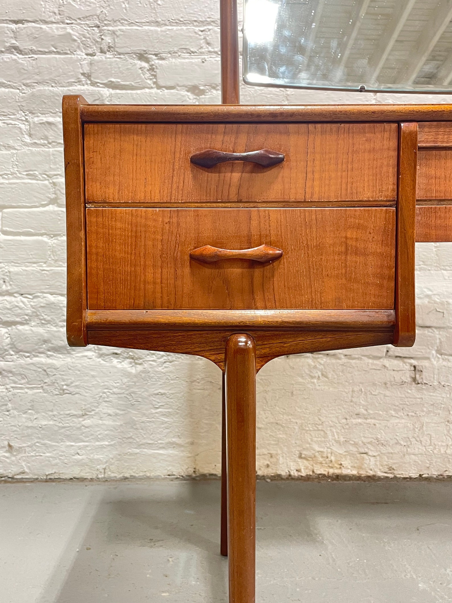 Mid Century MODERN TEAK VANITY / Desk Large Mirror, C. 1960's - Etsy