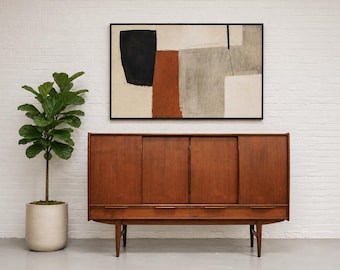 Large DANISH Mid Century MODERN Credenza | Teak SIDEBOARD by E.W. Bach, c. 1960's