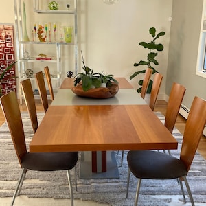 Vintage BoConcept Dining Chair Set – 8 High Back Walnut Chairs , 1990s Modern Design