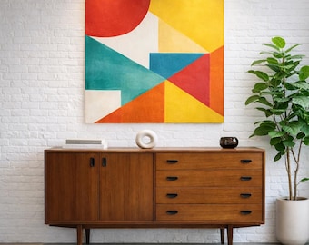 Mid Century Danish Rosewood Credenza | Apartment sized Sideboard Dresser, Denmark, c. 1960s