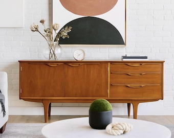 Mid Century Modern Teak CREDENZA | Danish Media Stand by McIntosh, Made in Scotland, c. 1960's