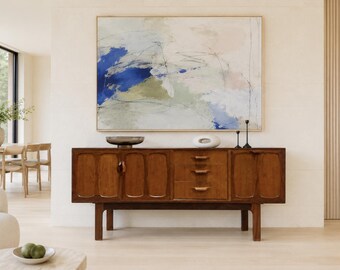 Mid Century Modern Teak Credenza by G-Plan | Sculptural Sideboard, Made in England, c. 1960’s