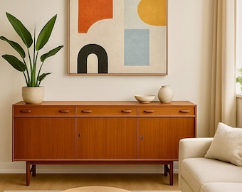 TEAK Mid Century MODERN CREDENZA by Ulferts, Made in Sweden, c. 1960's