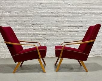 PAIR - Mid Century Modern Lounge Chairs by Jaroslav Smidek, made in Czechoslavakia, c. 1960s