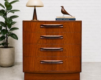 Mid Century Modern Teak G-Plan Dresser | 1960's Highboy | Small Bedroom, c. 1960's