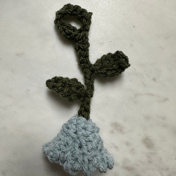 Crocheted Flower Bag Charm