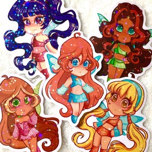 Winx Fairy Girl Stickers Y2K Gift Set Holographic